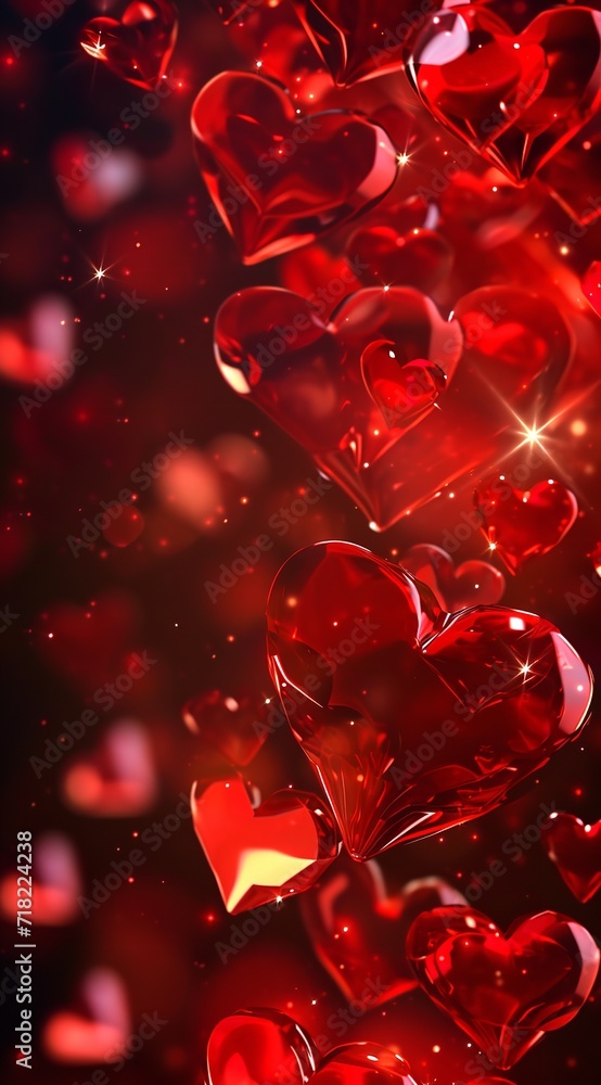 Lovey Hearts on Dark Background Vector Image Lovey Hearts on Dark Background Vector Image