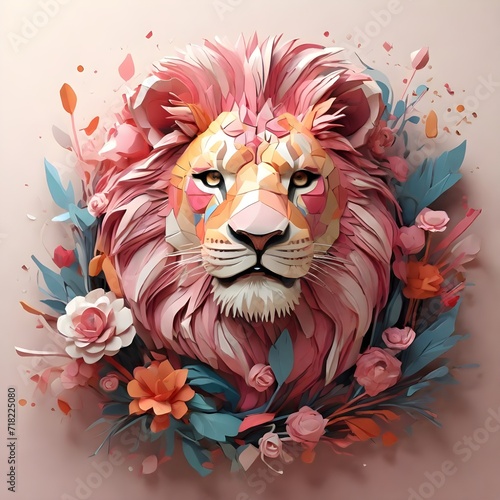 lion in the form of heart