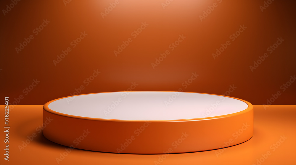circle orange luxury blank podium display product presentation circle orange luxury blank podium display product presentation