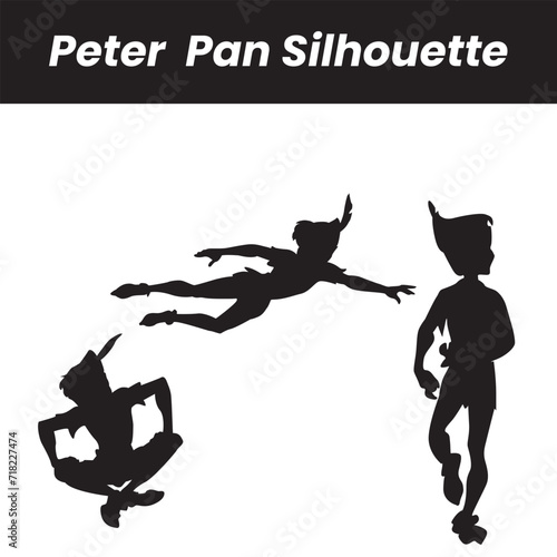 Peter pan silhouette with his knife