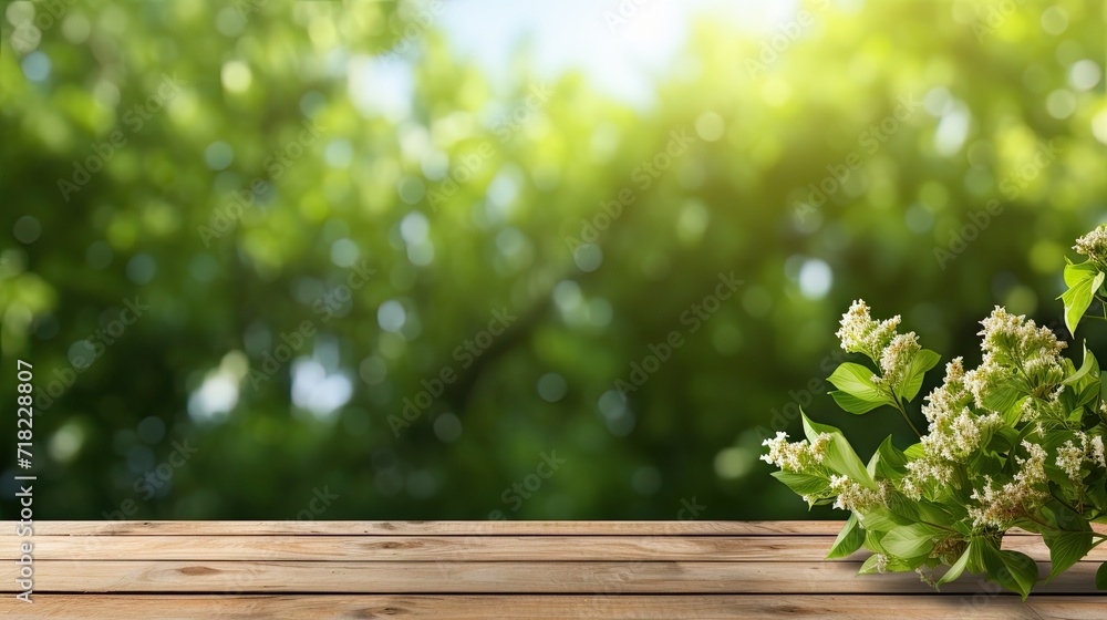 Spring hardwood flooring background with Empty wooden table. Banner background with copy space Spring hardwood flooring background with Empty wooden table. Banner background with copy space