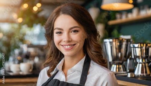 Portrait of a female barista
