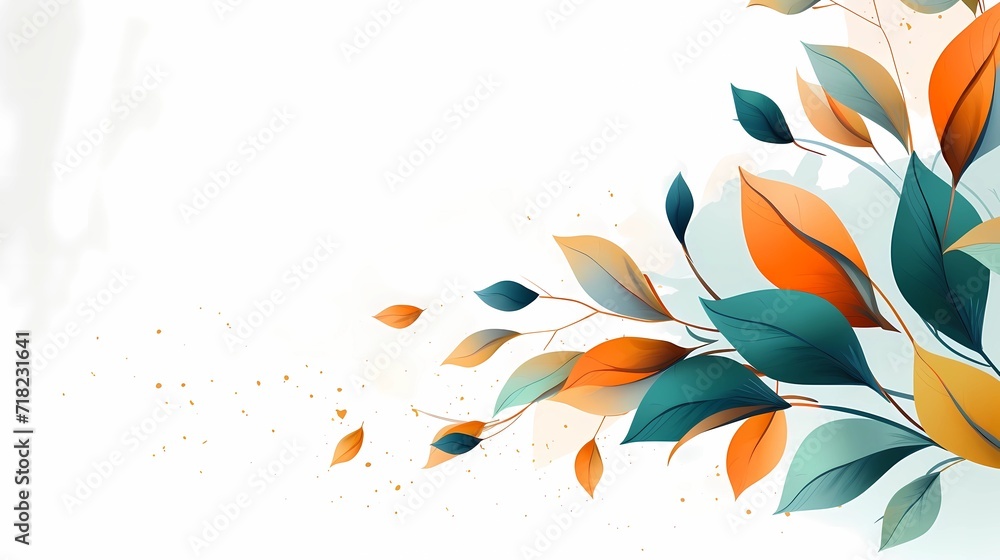 seamless background picture with leaf pattern, leaves, trees, tree branches