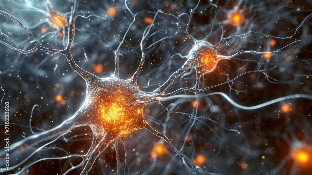 Close-Up View of Synaptic Activity Within the Human Brains Neural Network