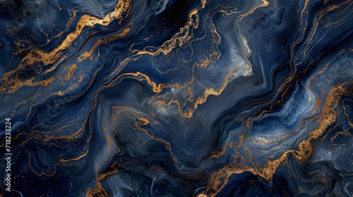 Blue and Gold Marble Background - Smooth and Eye-catching Design for Various Purpose and Projects