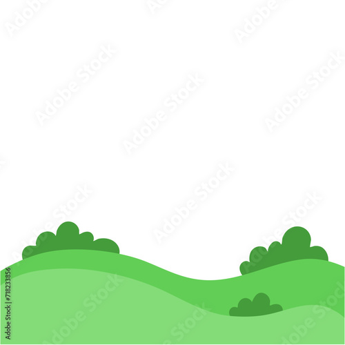 Green hills landscape Illustration 