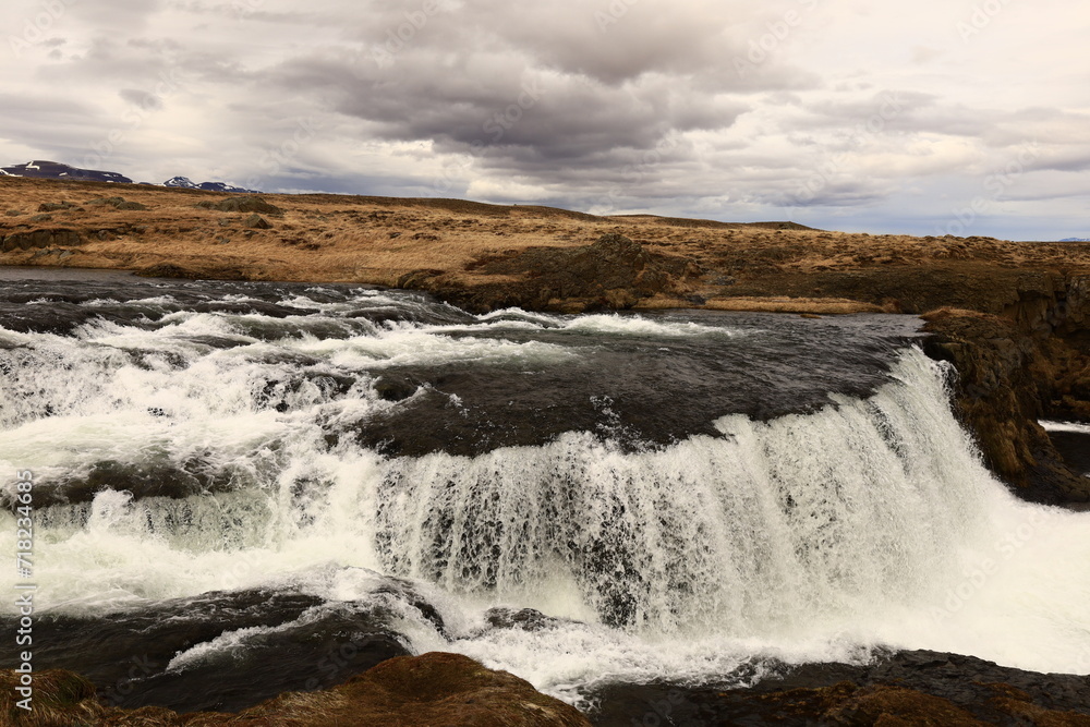 Reykjafoss waterfall is one of the hidden treasures of Skagafjörőur located in the north of Iceland