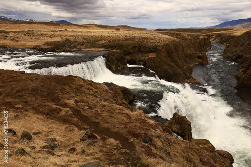 Reykjafoss waterfall is one of the hidden treasures of Skagafjörőur located in the north of Iceland