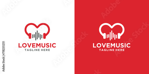 Music logo element. Electronic music logo template, equalizer, shop, audio wave logo concept.logo for music industry