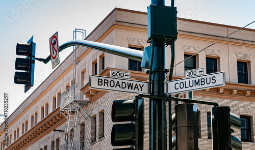 street sign in Broadway