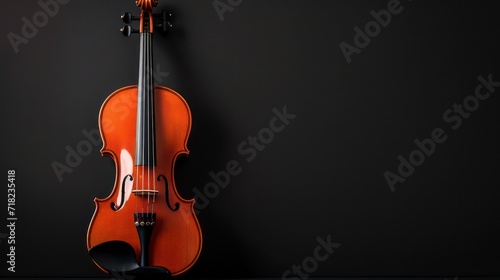 Violin as the main focal point in a music-themed backdrop  offering ample space for text