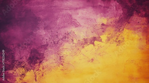 Yellow and Magenta Abstract Film Texture Background with Vintage Grunge and Retro Style