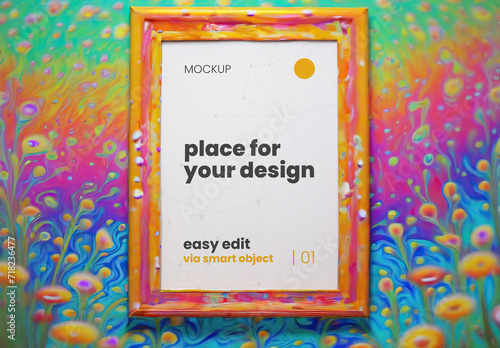 Soapy Colorful Poster Frame Mockup 02 (ID: 718236477)