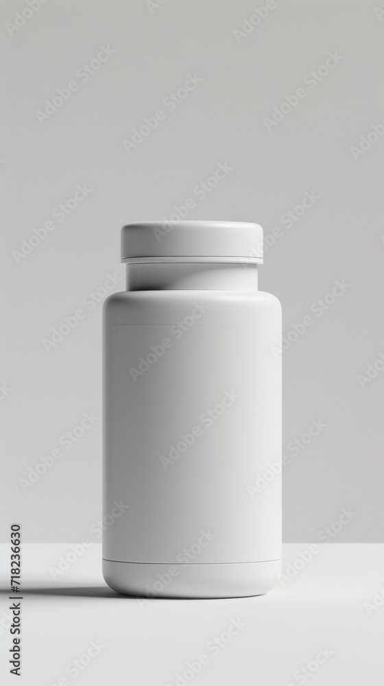 White Jar Resting on Table, Simple, Elegant Home Decor White Jar Resting on Table, Simple, Elegant Home Decor