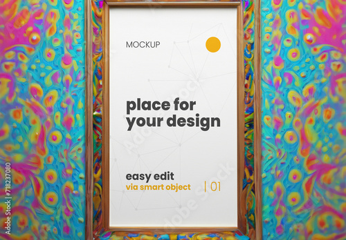 Soapy Colorful Poster Frame Mockup 03 (ID: 718237080)