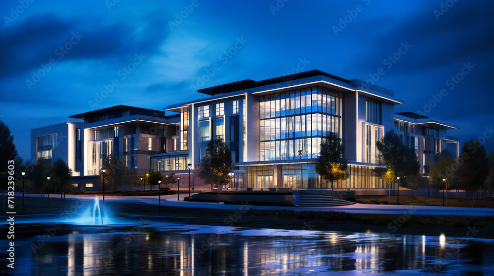 Fototapeta premium Picturesque City Landscape with Modern Buildings, Riverfront Views, and Scenic Waterways in Dublin