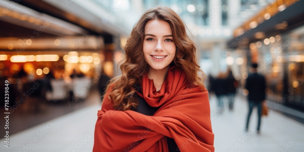 Amidst the urban bustle, a young Asian girl with glasses exudes warmth and confidence, smiling at the camera with a captivating gaze.