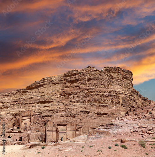 Mountains of Petra  Jordan  Middle East. Petra has been a UNESCO World Heritage Site since 1985