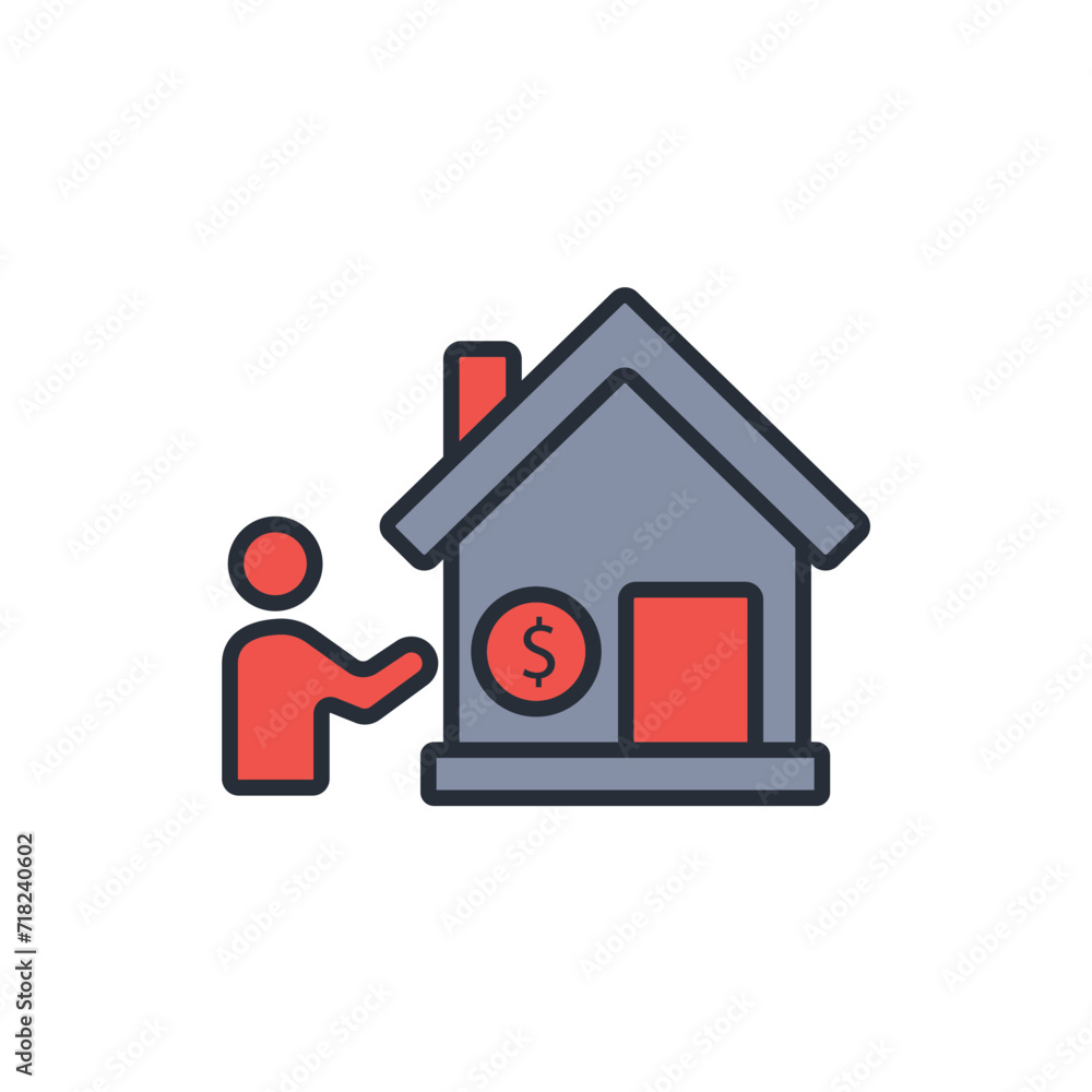 buy home icon. vector.Editable stroke.linear style sign for use web design,logo.Symbol illustration. buy home icon. vector.Editable stroke.linear style sign for use web design,logo.Symbol illustration.
