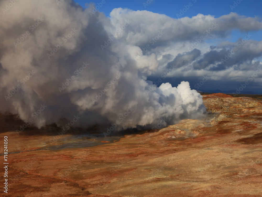 Gunnuhver is an impressive and colourful geothermal field of various mud pools and fumaroles in the southwest part of the Reykjanes Peninsula