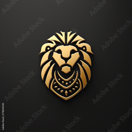 The luxury gold lion head logo  skillfully integrating a defense concept  communicates a deep sense of sturdiness  strength  elegance  modernity  luxury  and boldness for the company.