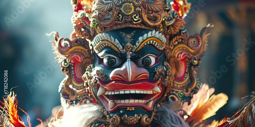 A close-up photograph of a person wearing a mask. This image can be used to represent anonymity, protection, or safety precautions © Fotograf