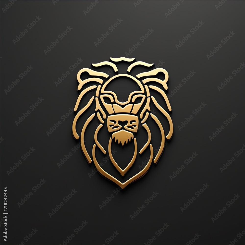 luxury gold lion head logo luxury gold lion head logo