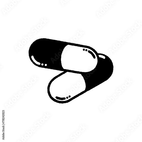 svg donate blood doodle element set