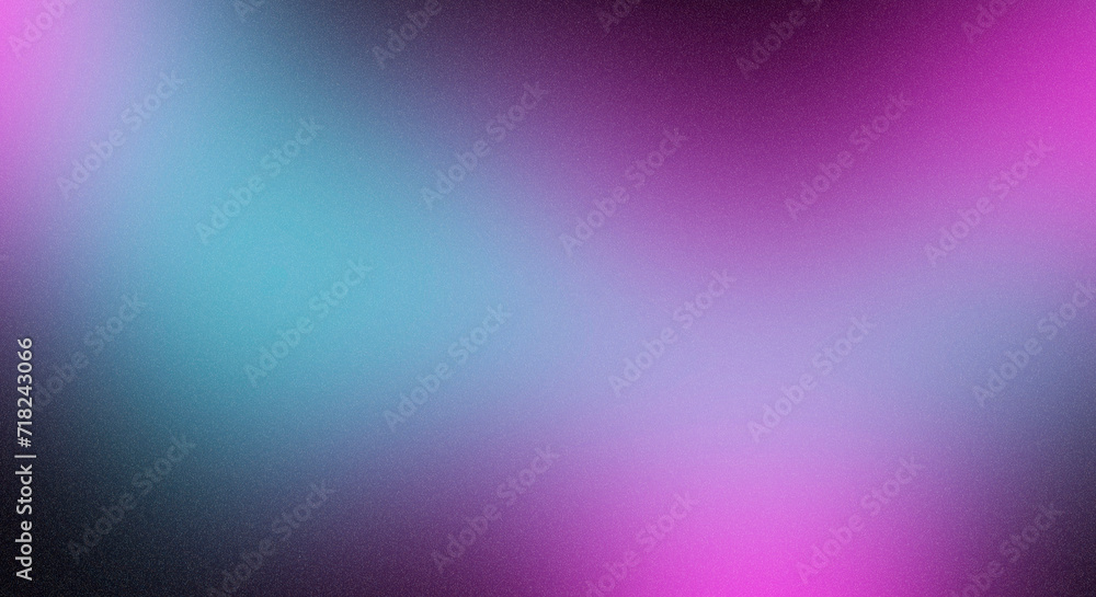Blue purple pink abstract color black background grainy texture banner website header design.