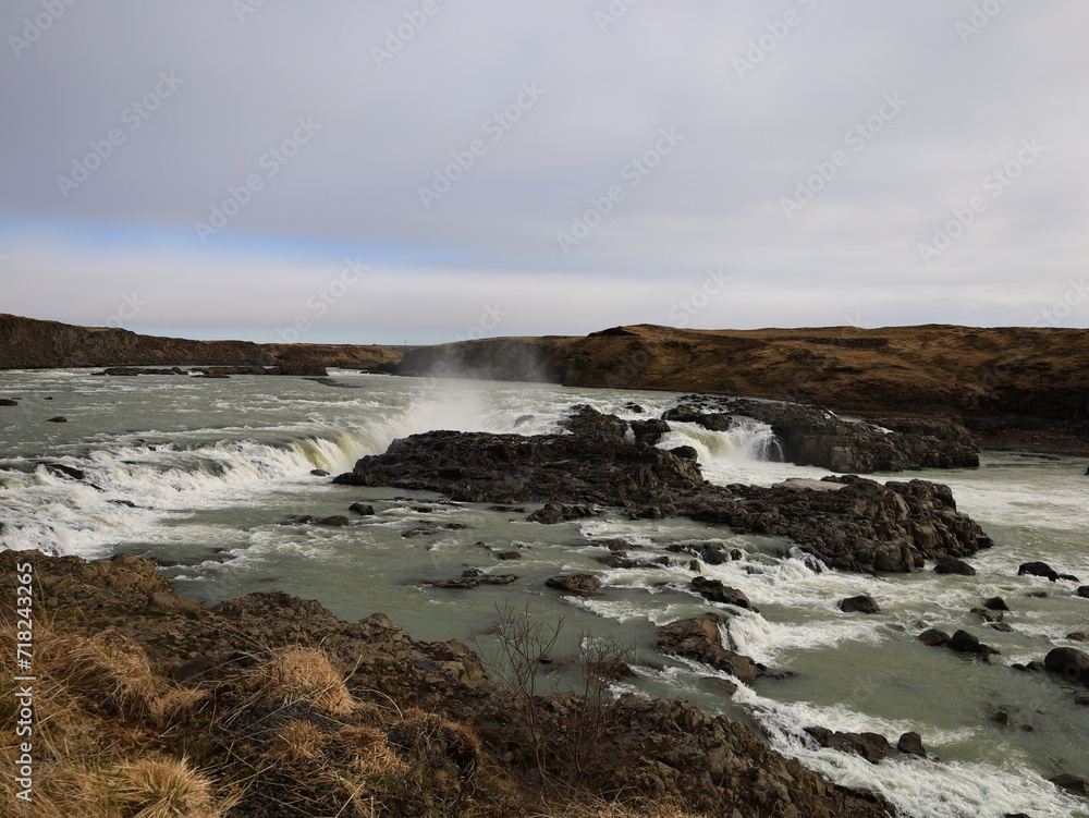 Urriĭafoss is a waterfall in Iceland located in the south of the country, on the course of the Þjórsá. Urriĭafoss is a waterfall in Iceland located in the south of the country, on the course of the Þjórsá.
