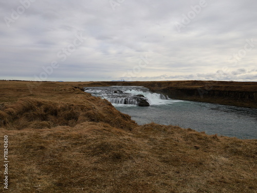 The Ægissíðufoss waterfall in Ytri-Rangá is a few kilometers further down the river from Hella