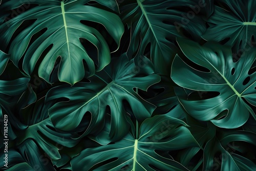 A close up view of a bunch of green leaves. This image can be used for nature-themed designs or to represent growth and freshness