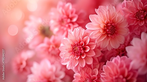 Beautiful Bouquet of Pink and Red Dahlia Flowers on a Clean Background AI Generated AI Generated