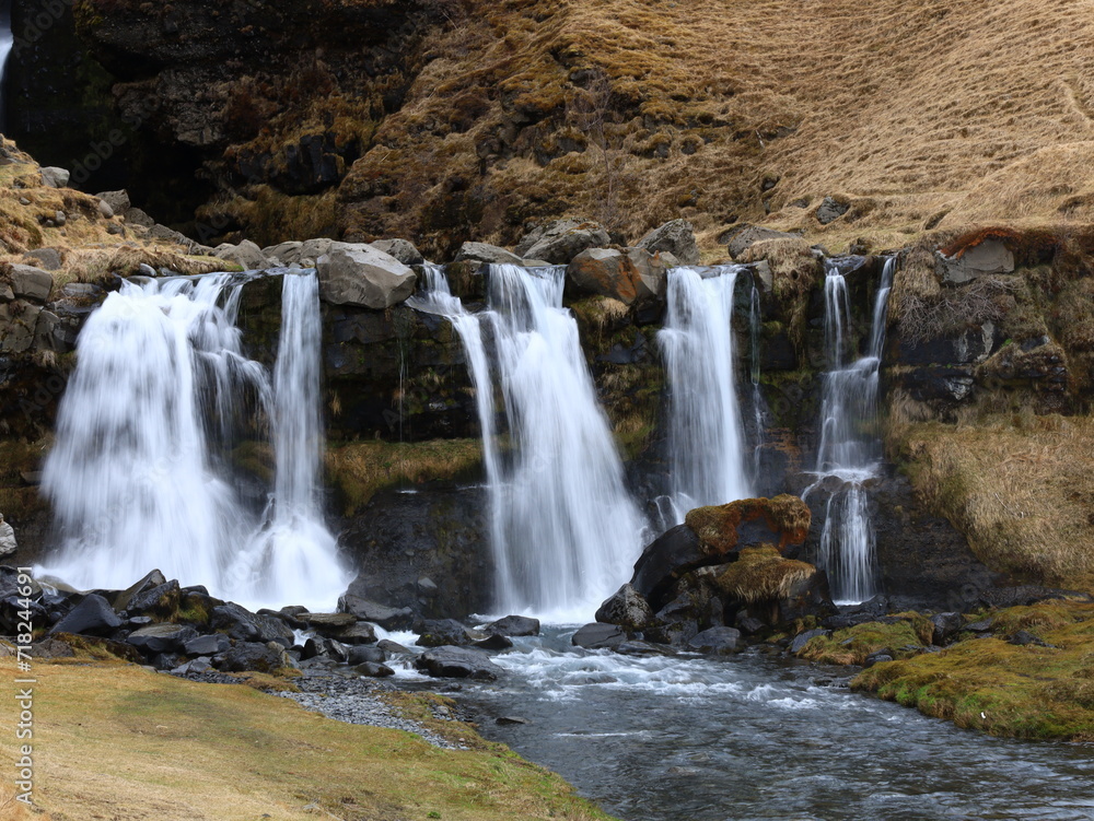 Gluggafoss is a waterfall in southern Iceland, specifically in the Fljótshlíð area Gluggafoss is a waterfall in southern Iceland, specifically in the Fljótshlíð area