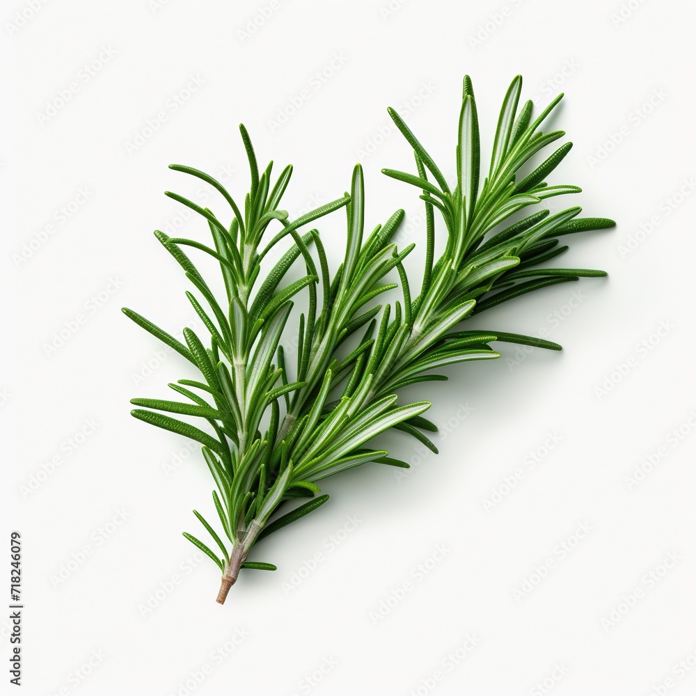 Fototapeta premium A single piece of rosemary isolated on white background