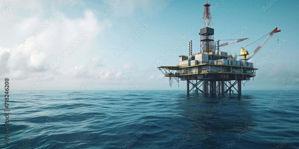 Offshore oil rig, drilling rig, jack up rig, oil platform at the sea. Offshore oil rig, drilling rig, jack up rig, oil platform at the sea.