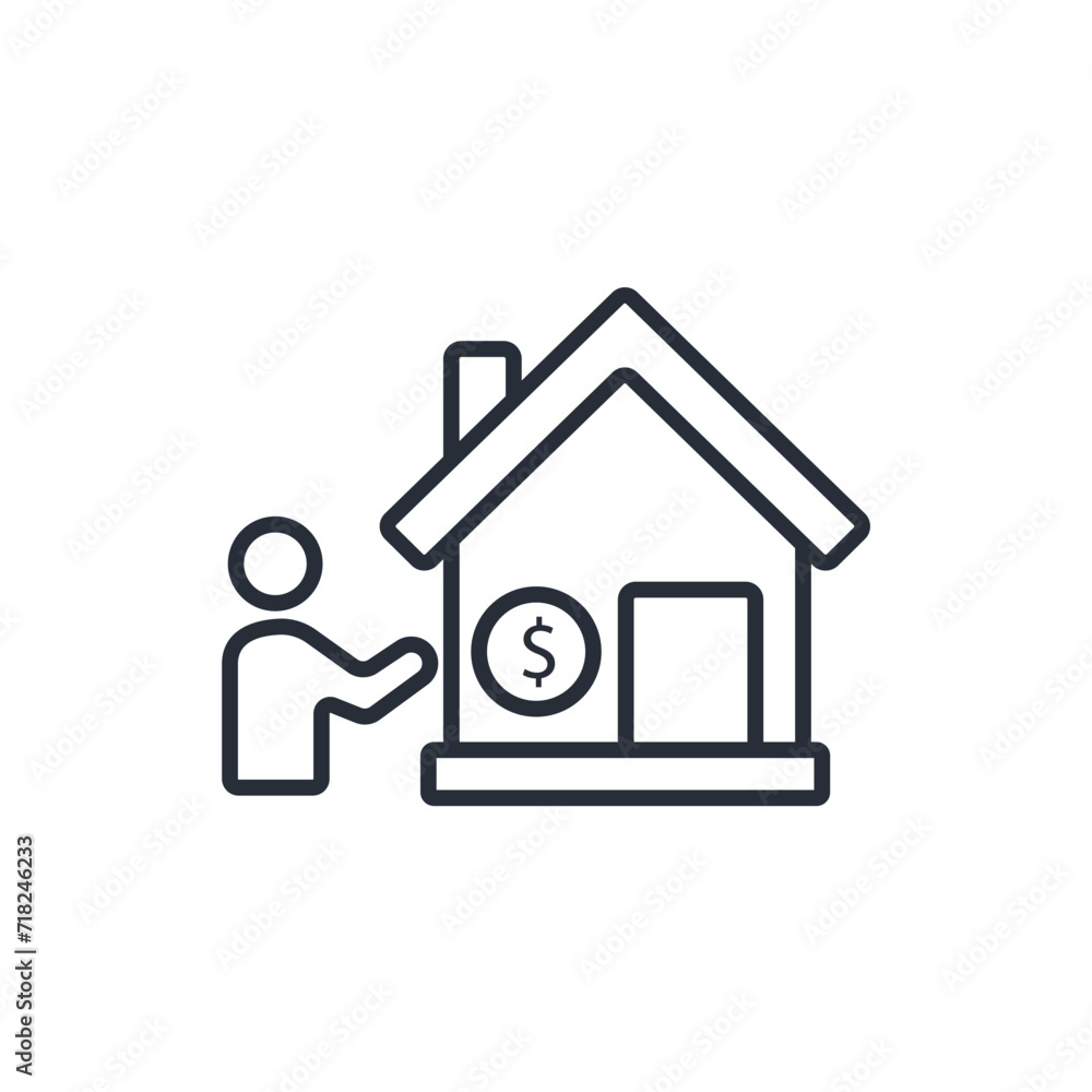 buy home icon. vector.Editable stroke.linear style sign for use web design,logo.Symbol illustration. buy home icon. vector.Editable stroke.linear style sign for use web design,logo.Symbol illustration.