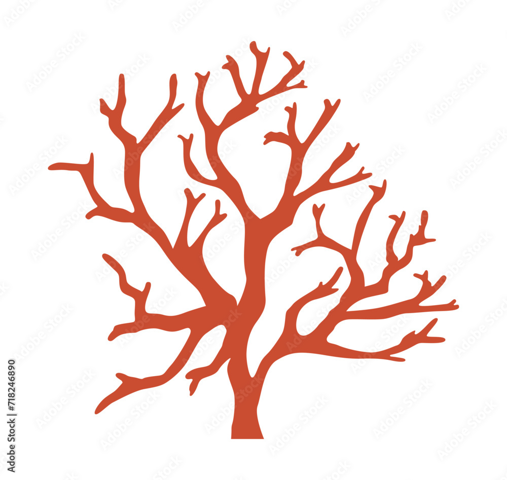 The silhouette of an algae or coral , an excellent design on a marine theme The silhouette of an algae or coral , an excellent design on a marine theme