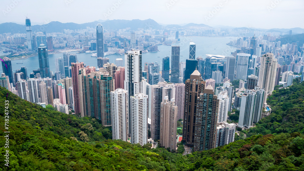 Hong kong skyline. view