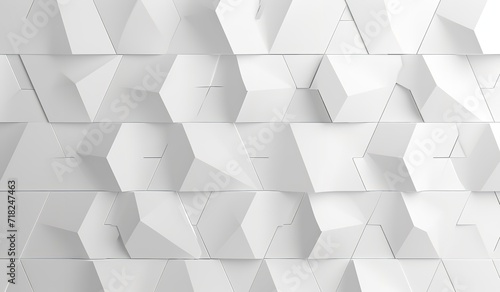 Paper Hexagons Geometric Background Template