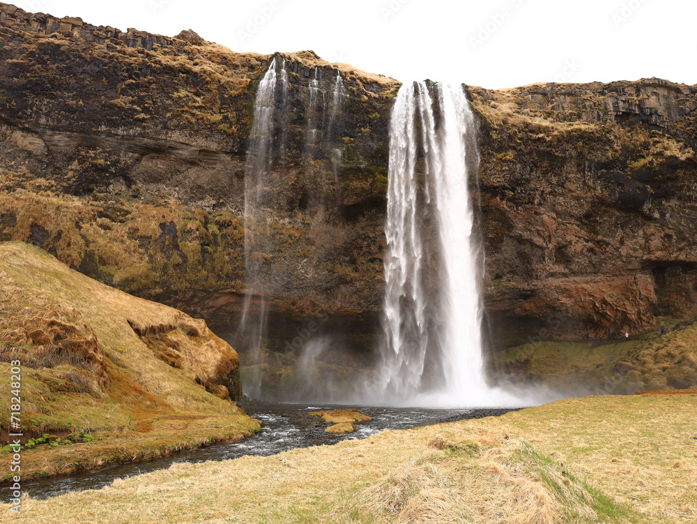 Obraz premium Seljalandsfoss is a 65-metre high waterfall in southern Iceland