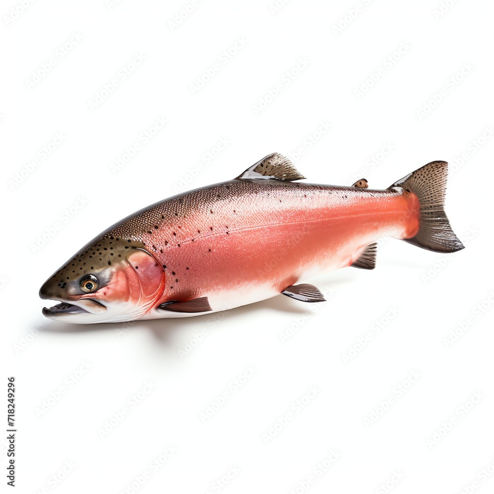 a robson salmon, studio light , isolated on white background a robson salmon, studio light , isolated on white background