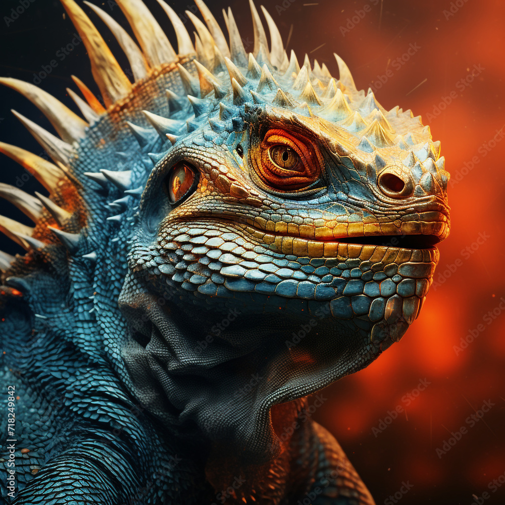 Dazzling Movie Texture Fierce Big Lizard сreated with Generative Ai Dazzling Movie Texture Fierce Big Lizard сreated with Generative Ai