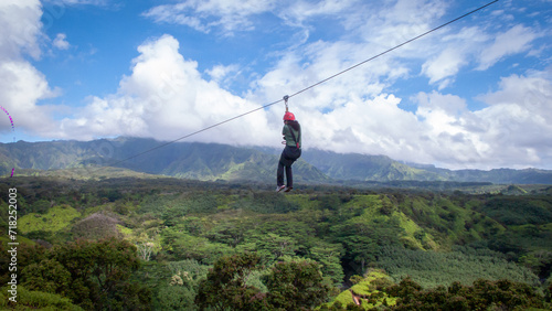 Zipline in Hawaï