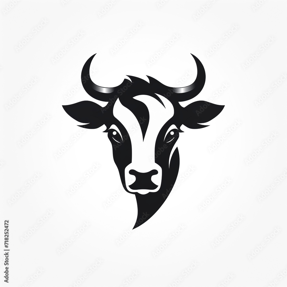 STYLIZED COW, full body, black an white, logo, icon, minimalist сreated with Generative Ai STYLIZED COW, full body, black an white, logo, icon, minimalist сreated with Generative Ai