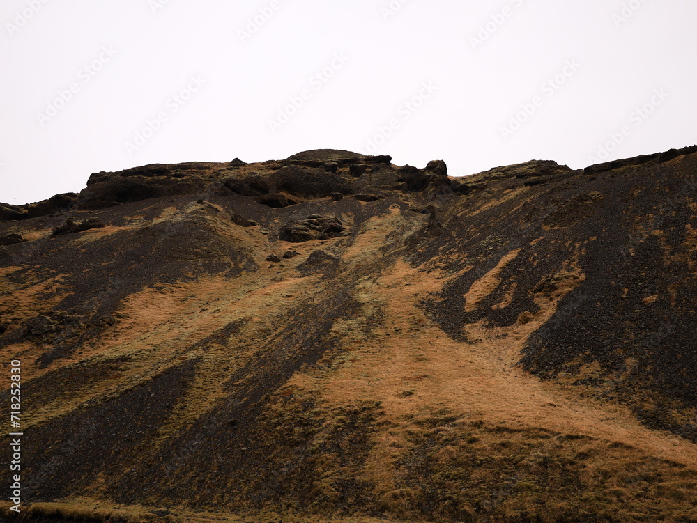 View on a mountain in the Southern Region of iceland