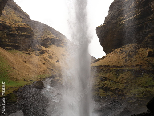 Kvernufoss waterfall is a beautiful 30-meters high waterfall that is half-hidden away in a gorge in South Iceland