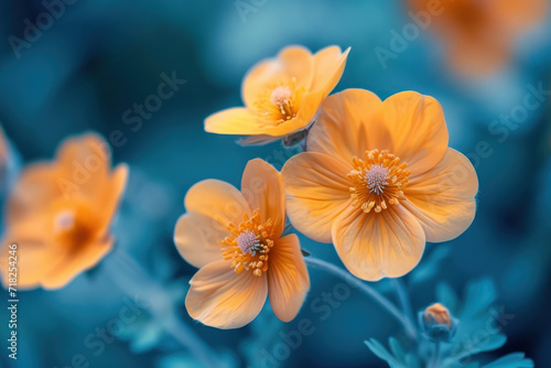 Vibrant Orange Blossoms  Terragen-inspired Serenity
