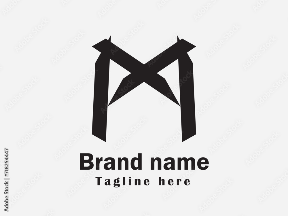 M modern letter logo M modern letter logo