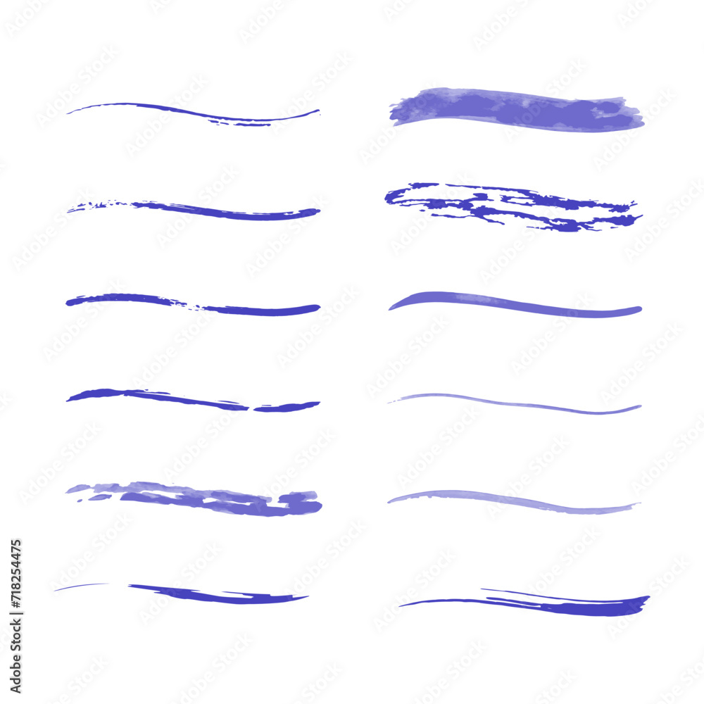 Set of watercolor brushes on a white background. Vector Set of watercolor brushes on a white background. Vector
